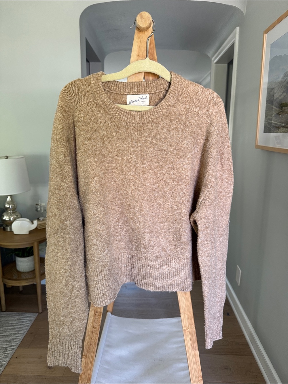 Universal Thread Tan Heathered Crewneck Sweater